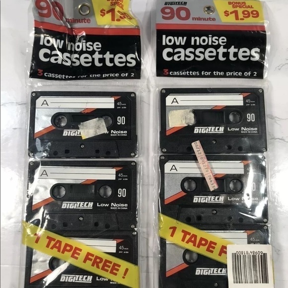 Digitech 90 minute Low Noise Cassettes VTG Total of 6 Cassettes **NEW** Lot of 2 - Picture 1 of 3